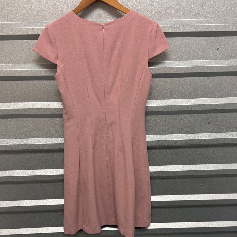 Eliza J Womens Pink V Neck Fit and Flare Dress Evening Wedding Guest Valentines - Picture 5 of 8
